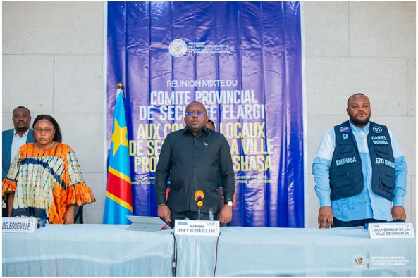 Sécurité : le VPM SHABANI préside la réunion du Comité provincial de sécurité élargi aux CLS de Kinshasa