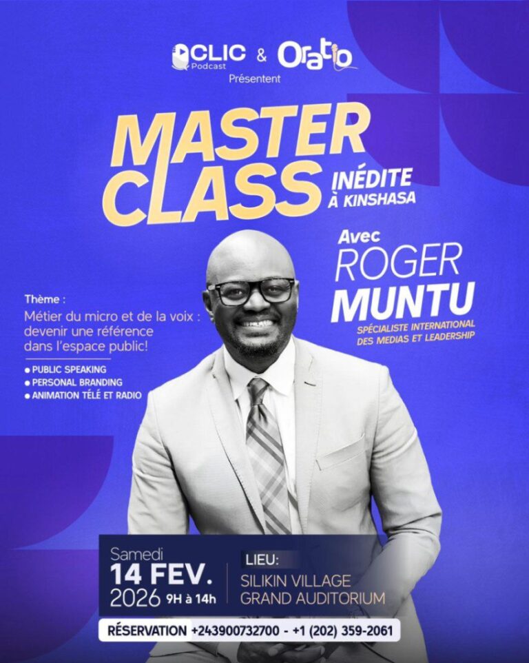 Médias : Kinshasa accueille la Masterclass de Roger Muntu au Silikin Village