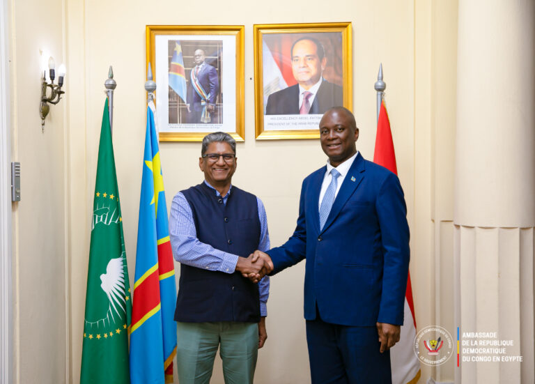 Le Caire : le renforcement de la coopération RDC–Inde au cœur d’une rencontre diplomatique entre Jean-Baptiste Kasongo Musenga et Suresh K. Reddy